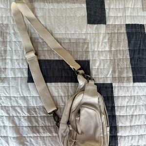 Free People Beige Crossbody Bag